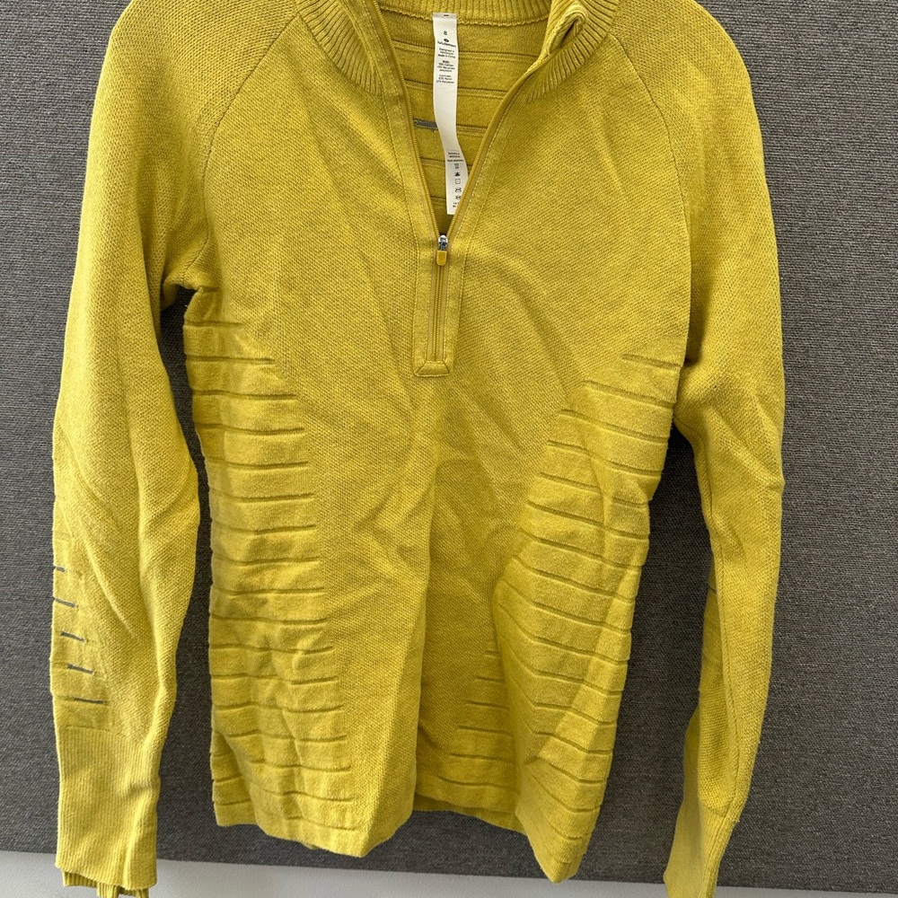 Woman’s Lululemon Yellow Half-Zip Sweater